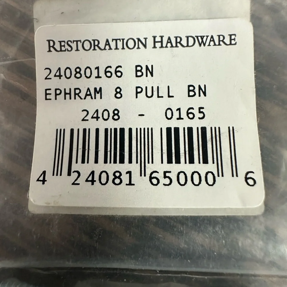 Restoration Hardware Ephram Drawer Pulls - 8” Set of Two